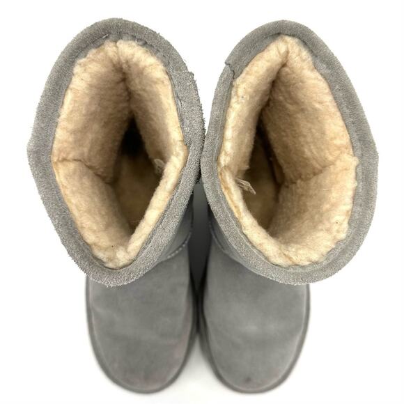BearPaw Elle Big Girls Winter Boot Size 5 Gray Suede Wool Waterproof Short Boot - Picture 11 of 13